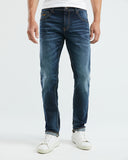 STRAIGHT FIT MID-RISE JEANS IN ULTRA DARK WASH ST029