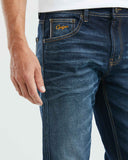 STRAIGHT FIT MID-RISE JEANS IN ULTRA DARK WASH ST029