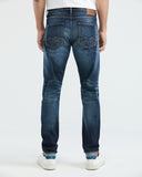 STRAIGHT FIT MID-RISE JEANS IN ULTRA DARK WASH ST029