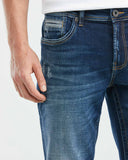 SLIM FIT MID-RISE JEANS IN DARK WASH SL0017