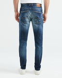 SLIM FIT MID-RISE JEANS IN DARK WASH SL0017