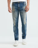 STRAIGHT FIT MID-RISE JEANS IN DARK WASH