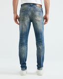 STRAIGHT FIT MID-RISE JEANS IN DARK WASH