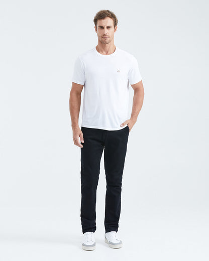 STRAIGHT FIT MID-RISE JEANS IN DARK WASH ST014