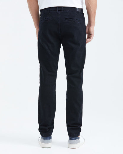 STRAIGHT FIT MID-RISE JEANS IN DARK WASH ST014