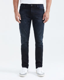 SLIM FIT MID-RISE DARK JEANS IN ULTRA DARK WASH SL007
