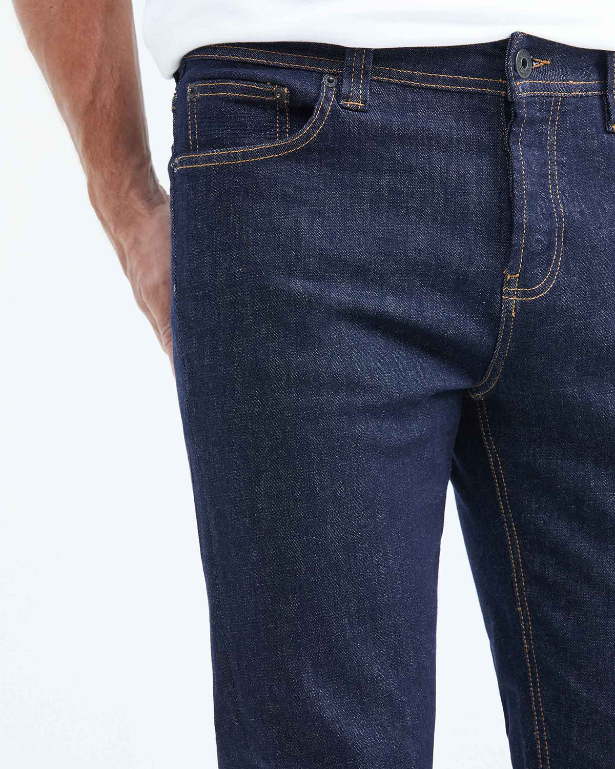 SUPER SLIM FIT MID-RISE JEANS IN ULTRA DARK WASH SS009
