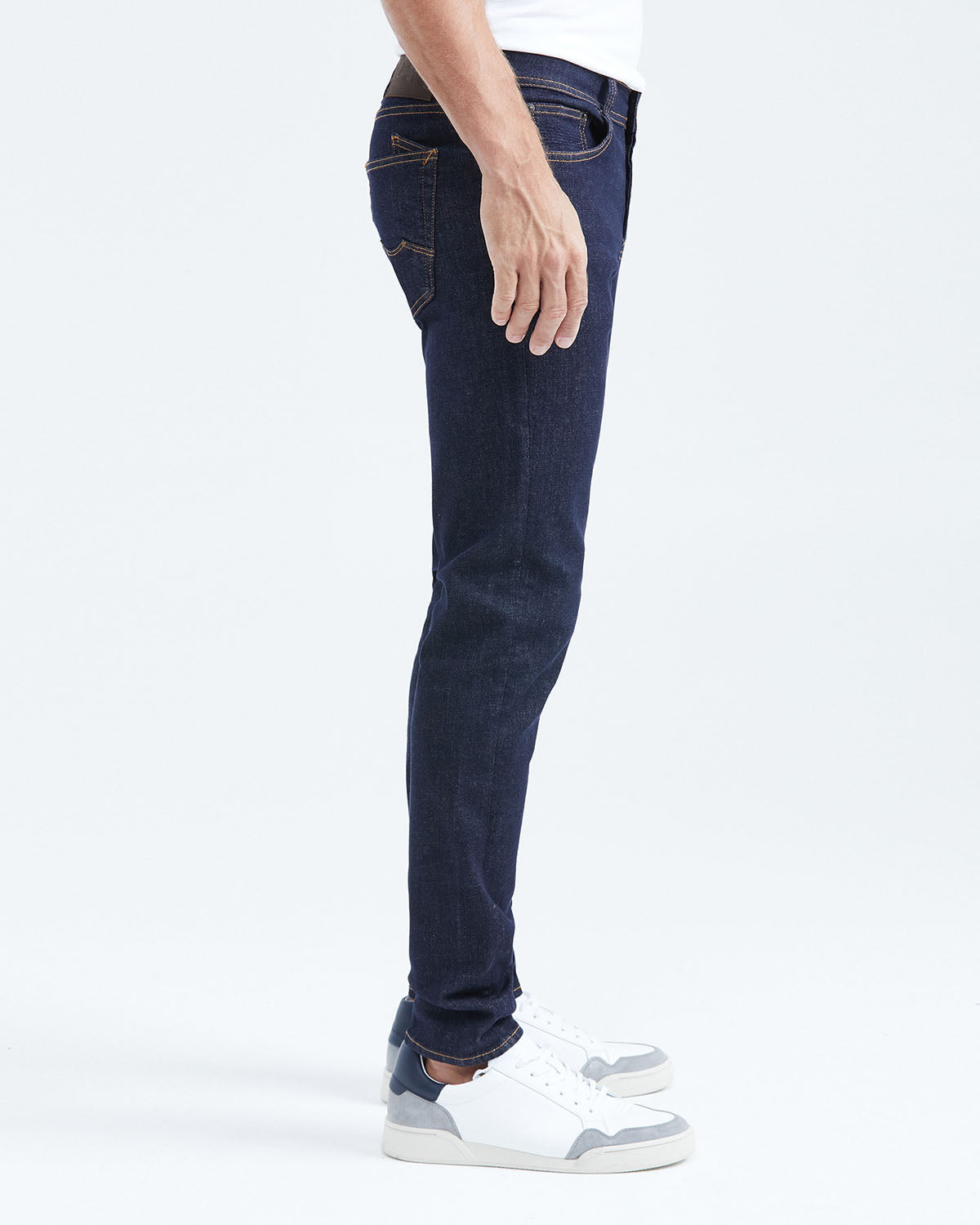 SUPER SLIM FIT MID-RISE JEANS IN ULTRA DARK WASH SS009