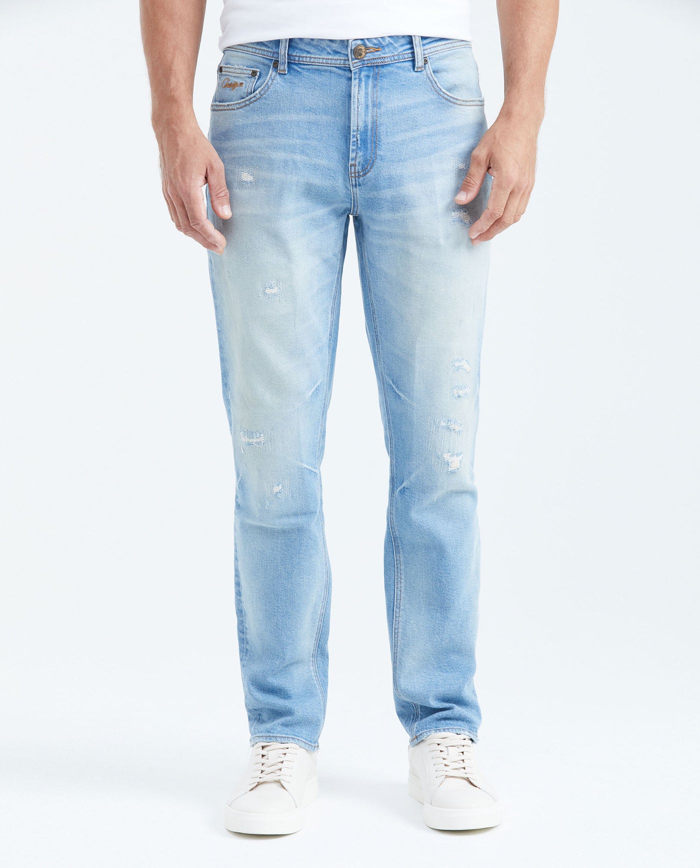 Jean Straight Fit Mid-Rise Slim Boot Light Blue Vintage Wash for Men - Blue 339F452 - 1