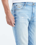 Jean Straight Fit Mid-Rise Slim Boot Light Blue Vintage Wash for Men - Blue 339F452 - 3