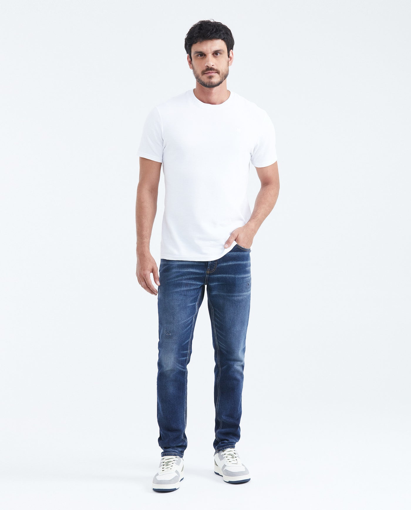 Jean Super Slim Fit Low Rise Super Slim Leg Dark Blue for Men - Blue 339F455 - 2