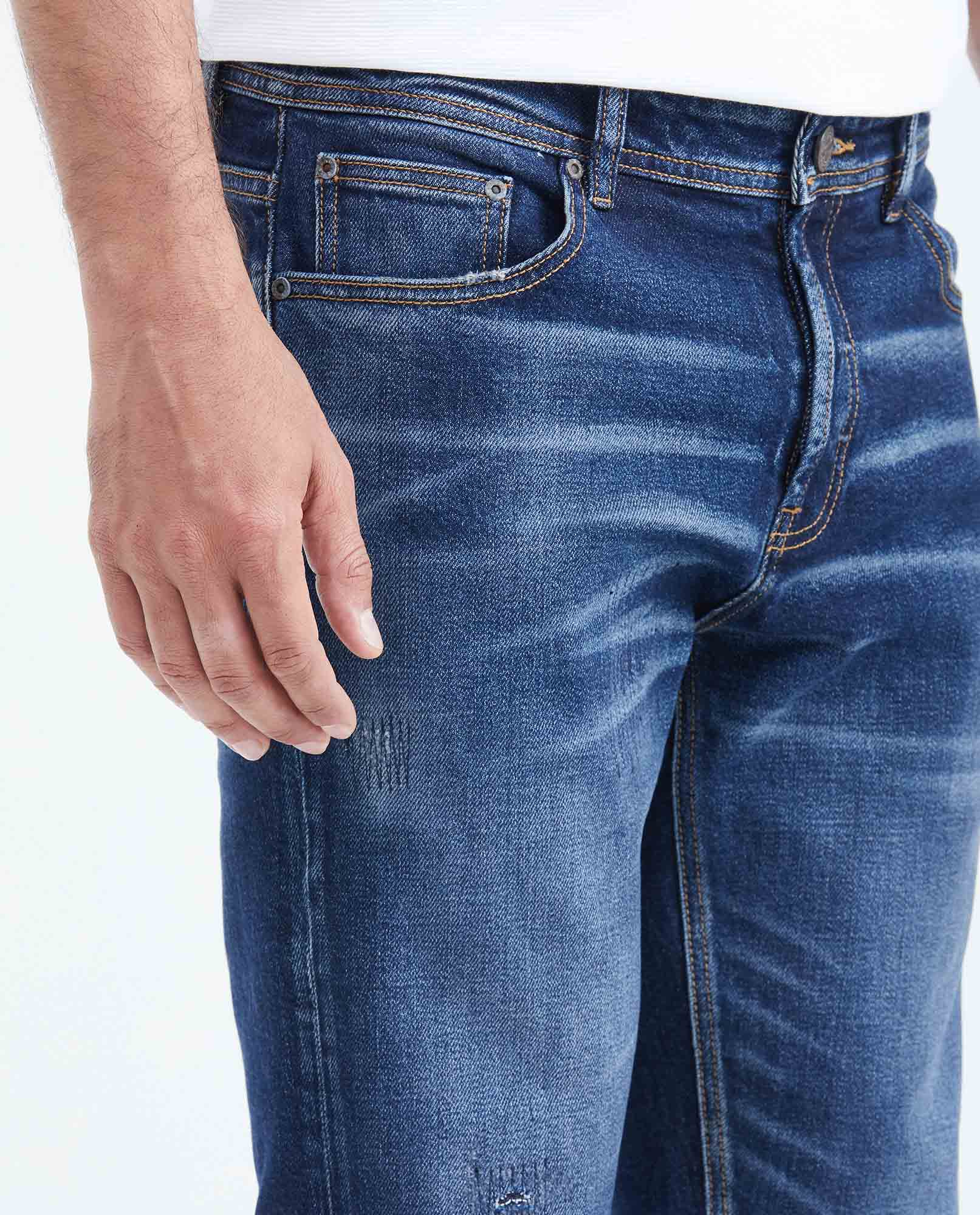Jean Super Slim Fit Low Rise Super Slim Leg Dark Blue for Men - Blue 339F455 - 3