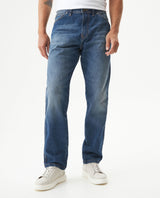 Men's Revenge Relaxed Fit Medium Wash Jeans in Cotton Stretch Blend, Plaza 339G001 - 1
