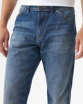 Men's Revenge Relaxed Fit Medium Wash Jeans in Cotton Stretch Blend, Plaza 339G001 - 4