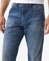 Men's Revenge Relaxed Fit Medium Wash Jeans in Cotton Stretch Blend, Plaza 339G001 - 4