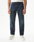 Men's Revenge Relaxed Fit Dark Wash Jeans in Cotton Stretch Blend, Coastline 339G002 - 1