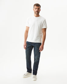 Men's Revenge Relaxed Fit Dark Wash Jeans in Cotton Stretch Blend, Coastline - 3