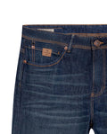 Men's Revenge Relaxed Fit Dark Wash Jeans in Cotton Stretch Blend, Coastline 339G002 - 7