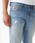 Men's Morrison Slim Light Wash Jeans in Cotton Stretch Blend, Moorings 339G004 - 4