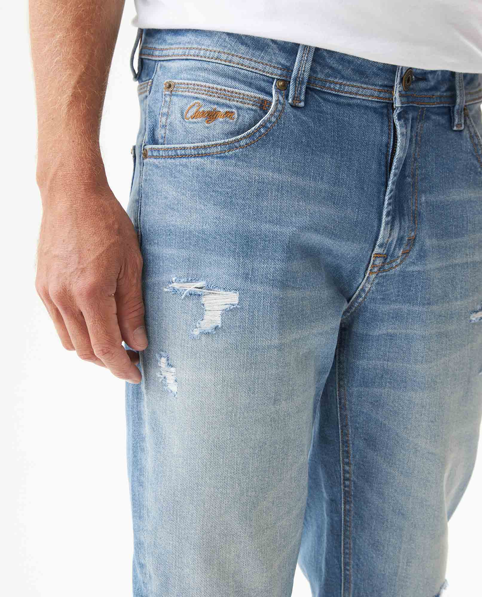 Men's Morrison Slim Light Wash Jeans in Cotton Stretch Blend, Moorings 339G004 - 4