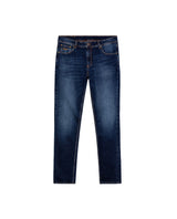 Men's Morrison Straight Fit Dark Wash Jeans in Cotton Stretch Blend, Lighthouse - 1