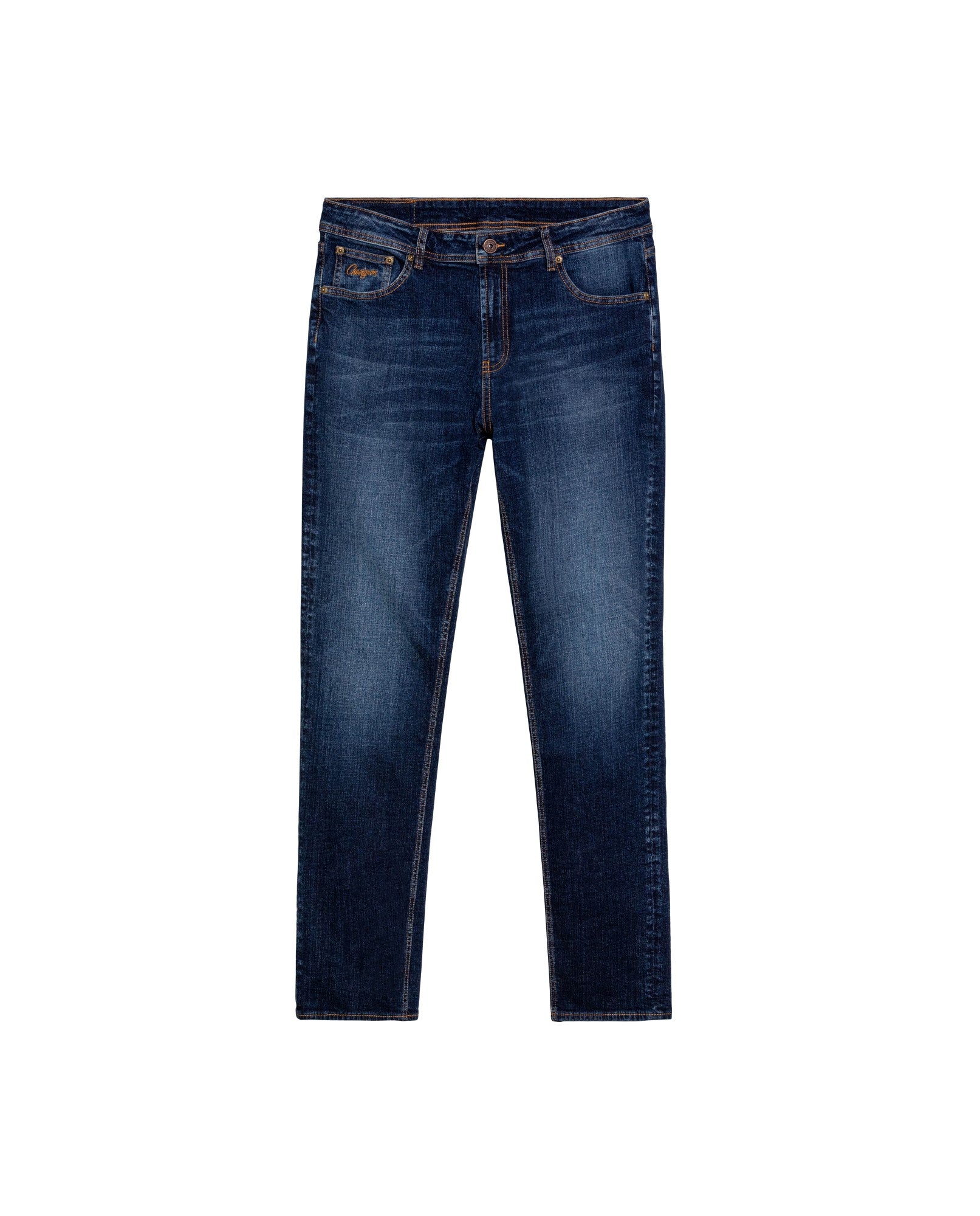 Men's Morrison Straight Fit Dark Wash Jeans in Cotton Stretch Blend, Lighthouse - 1
