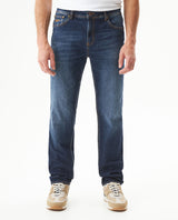 Men's Morrison Straight Fit Dark Wash Jeans in Cotton Stretch Blend, Lighthouse - 2
