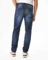 Men's Morrison Straight Fit Dark Wash Jeans in Cotton Stretch Blend, Lighthouse - 6