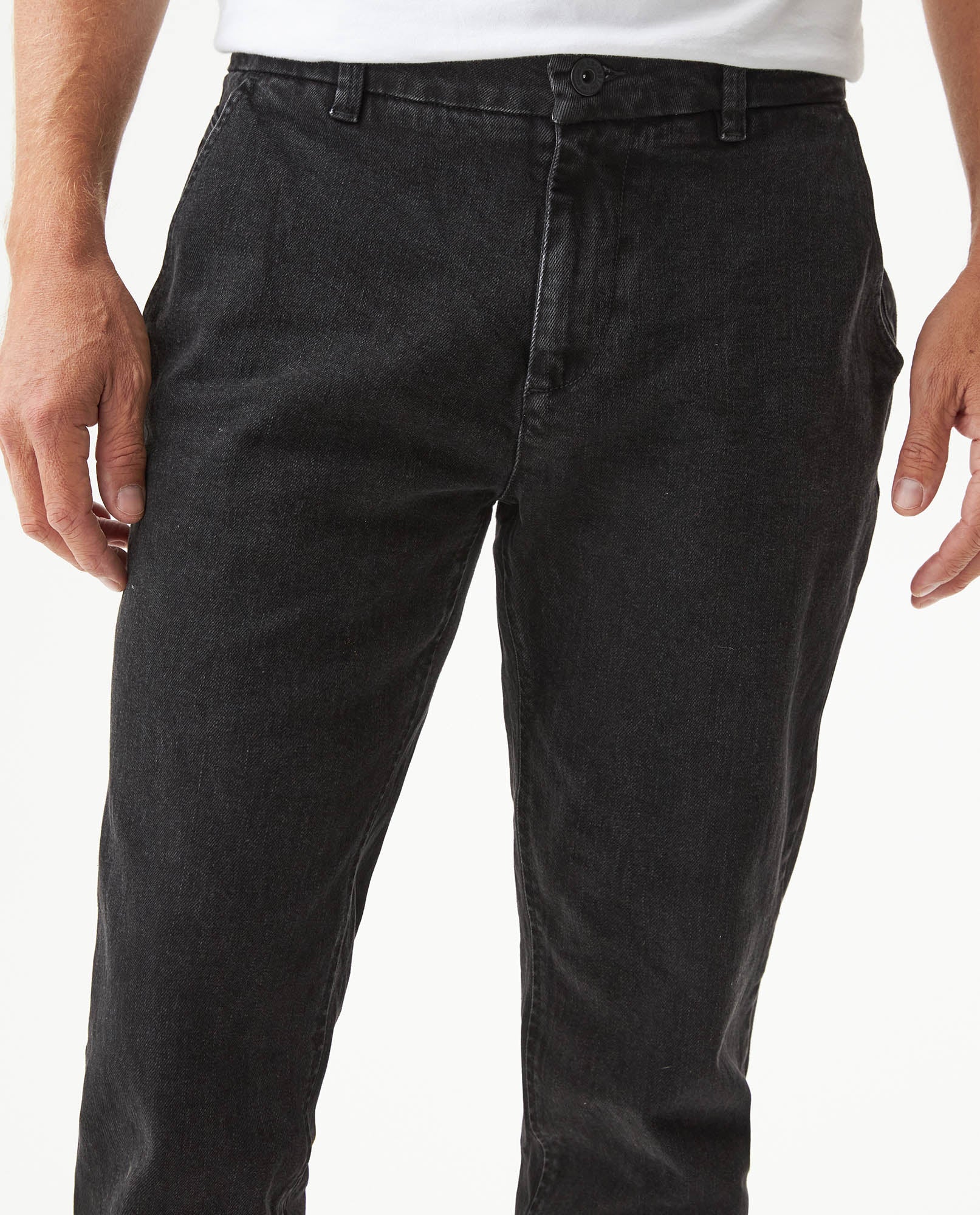 Men's Morrison Slim Fit Black Wash in Cotton Stretch Blend, Coordinates - 4
