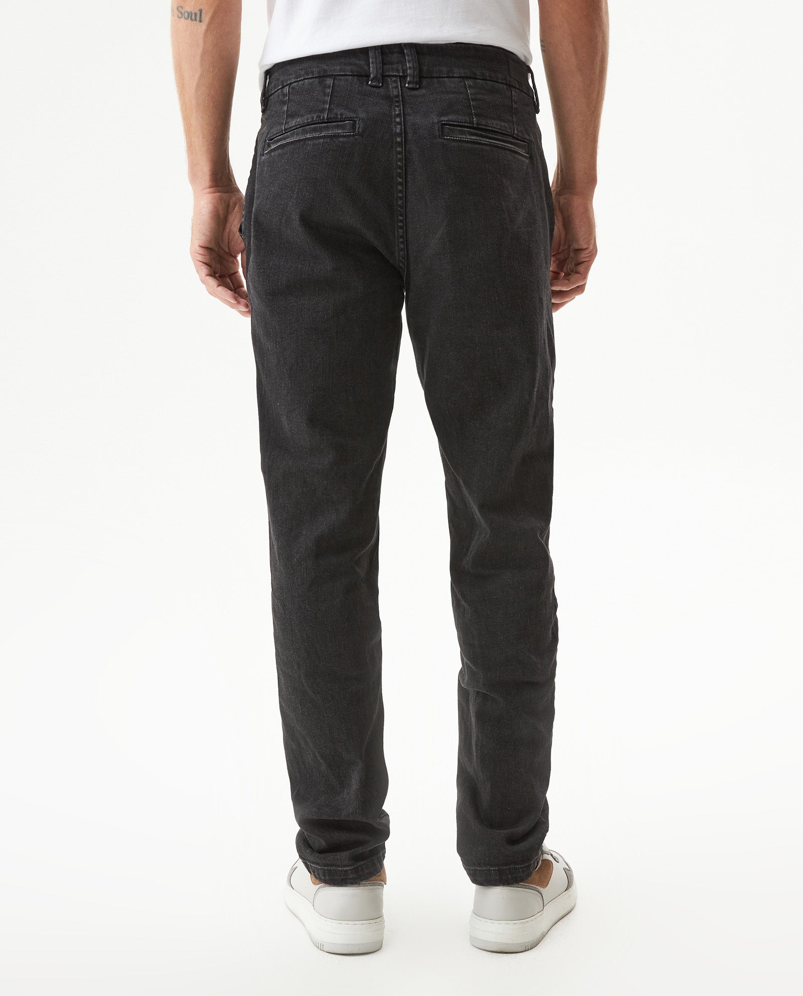 Men's Morrison Slim Fit Black Wash in Cotton Stretch Blend, Coordinates - 5