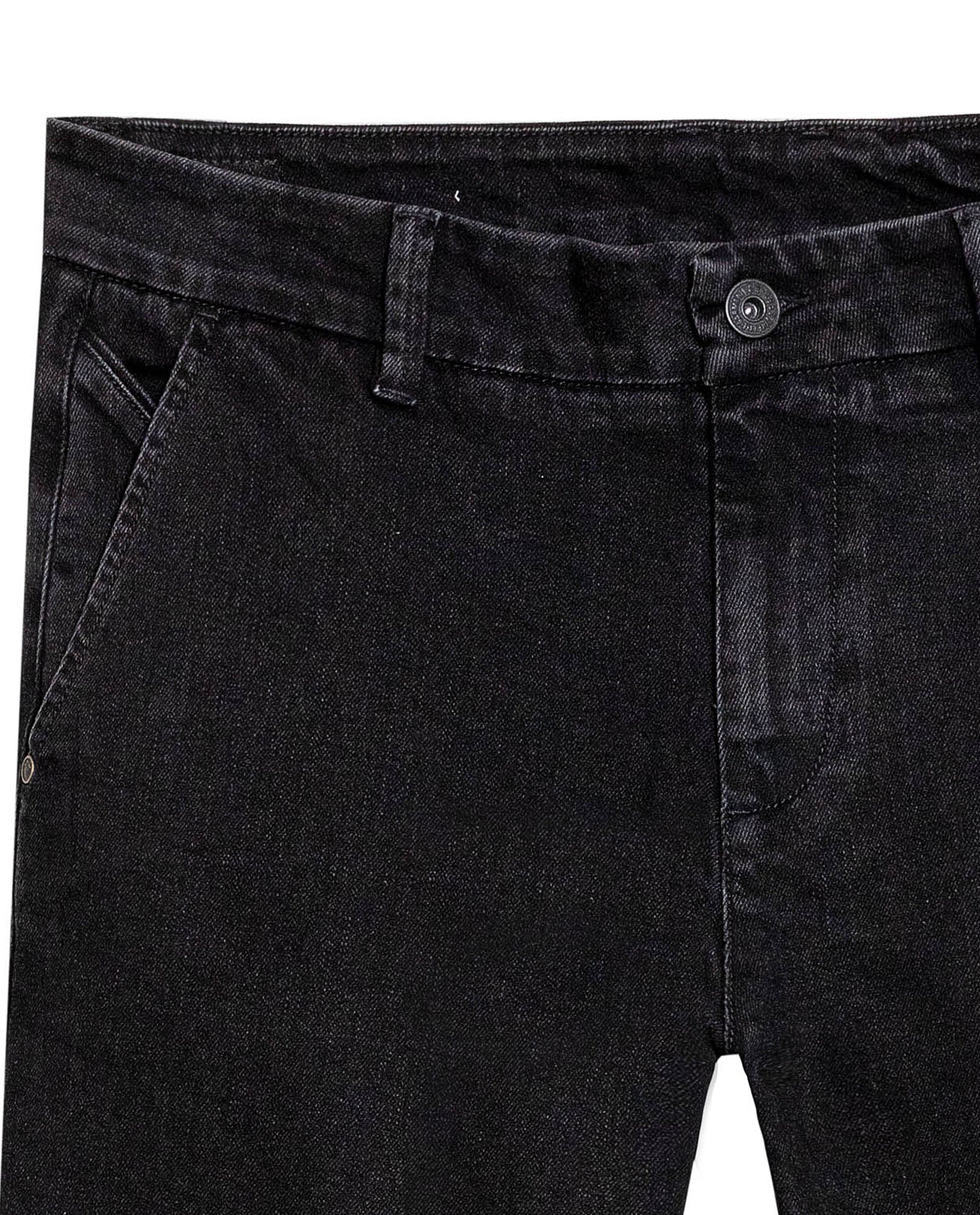 Men's Morrison Slim Fit Black Wash in Cotton Stretch Blend, Coordinates - 7