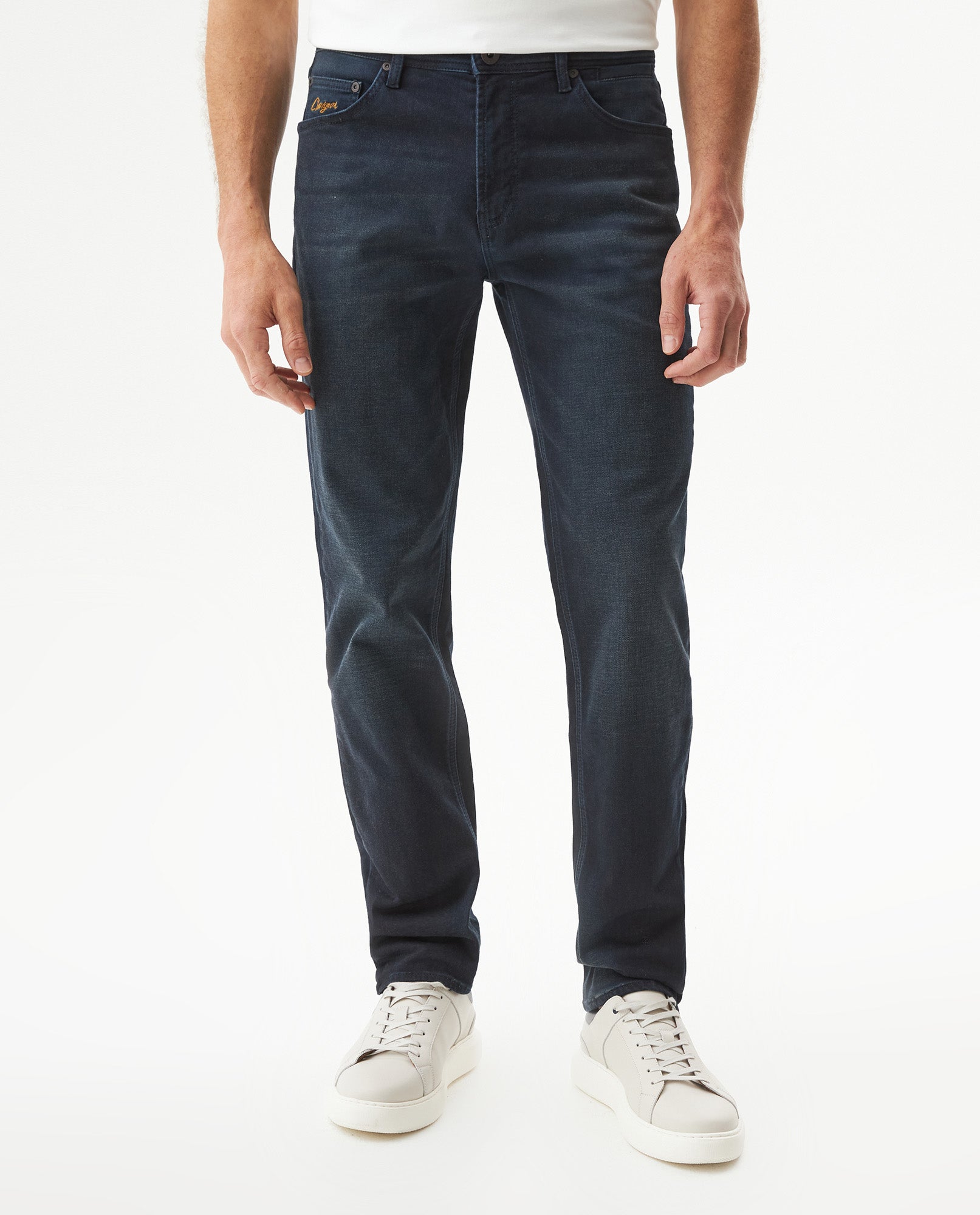 Men's Morrison Slim Dark Wash Jeans in Cotton Stretch Blend, Gala - 2