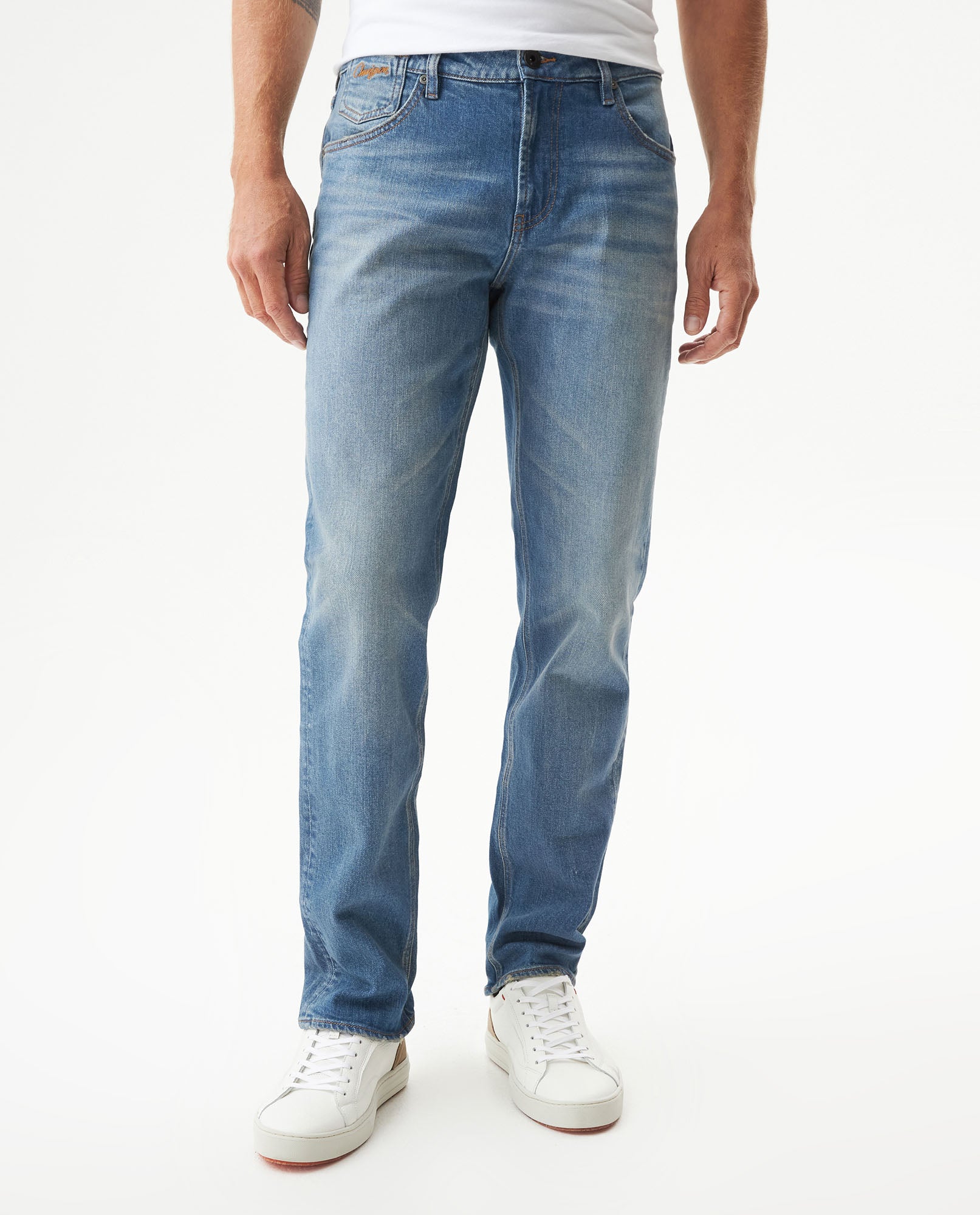 Men's Morrison Slim Medium Wash Classic Jeans in Cotton Stretch Blend, Waypoint - 2