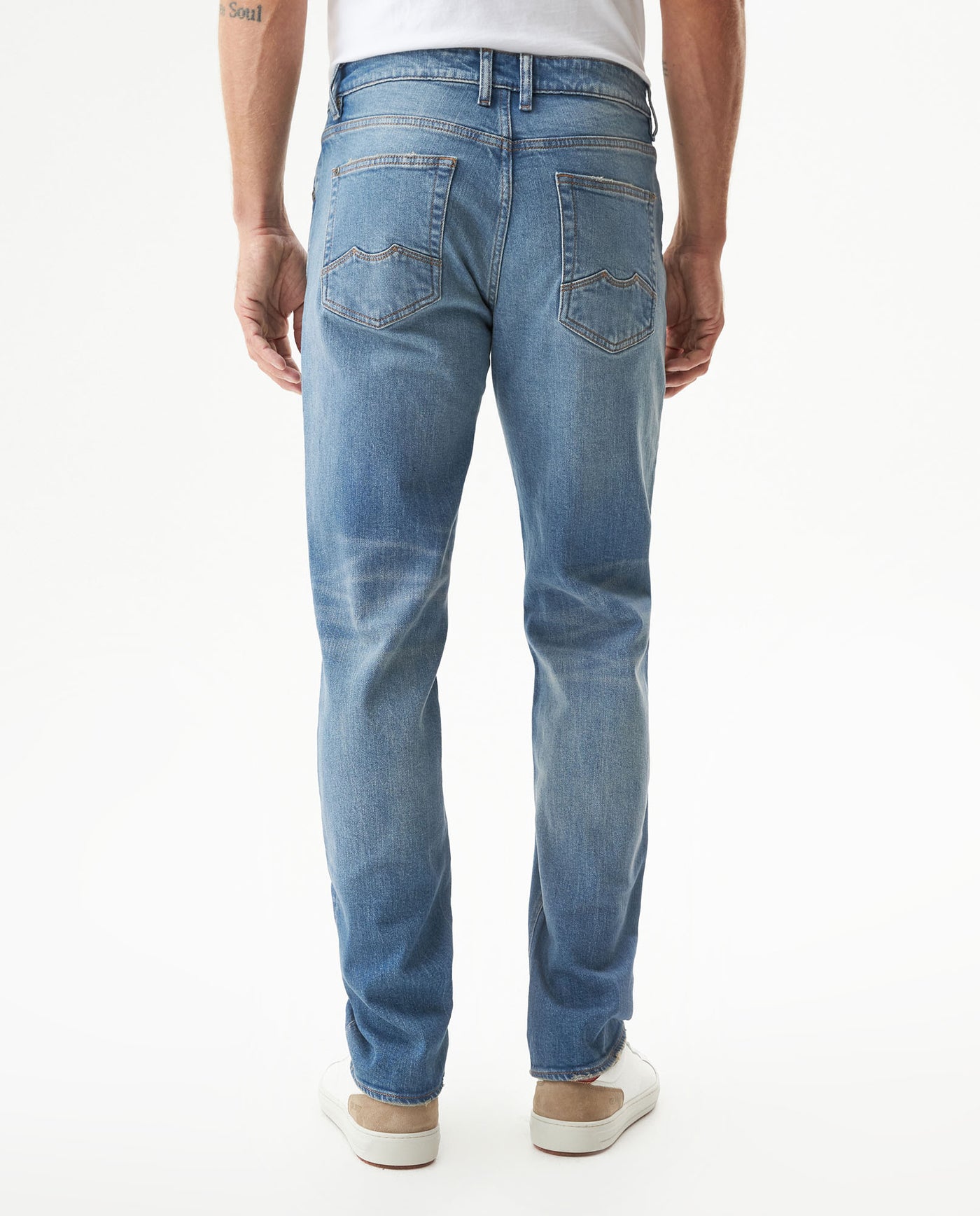 Men's Morrison Slim Medium Wash Classic Jeans in Cotton Stretch Blend, Waypoint - 5