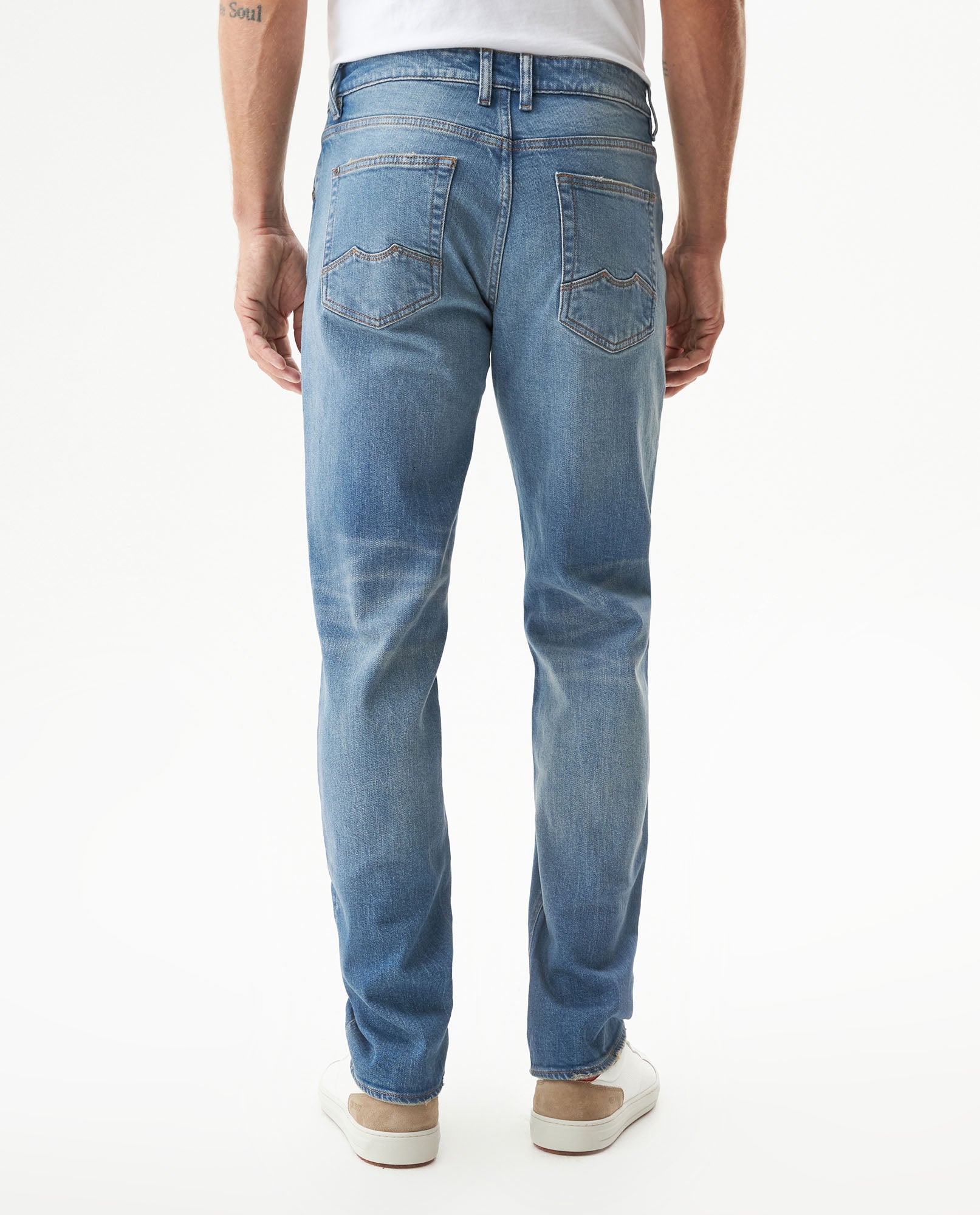Men's Morrison Slim Medium Wash Classic Jeans in Cotton Stretch Blend, Waypoint - 5