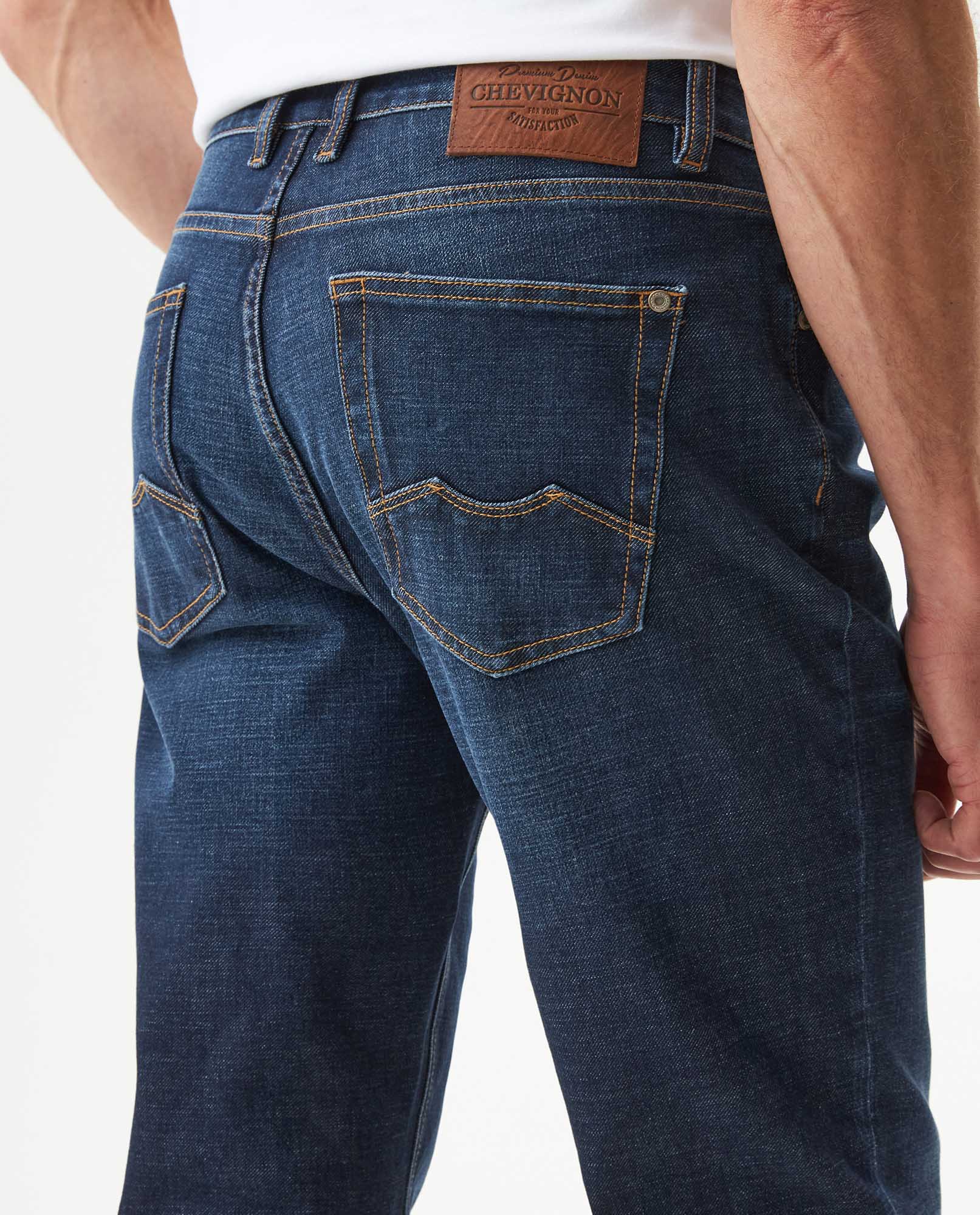 Men's Morrison Straight Medium Wash Jeans in Recycled Cotton Blend, Seaport 339G011 - 6