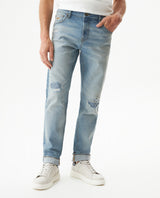Men's Morrison Slim Fit Light Wash Jeans in Cotton Stretch Blend, Radiant 339G012 - 1