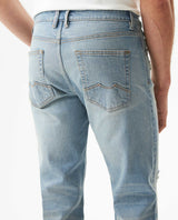 Men's Morrison Slim Fit Light Wash Jeans in Cotton Stretch Blend, Radiant 339G012 - 6