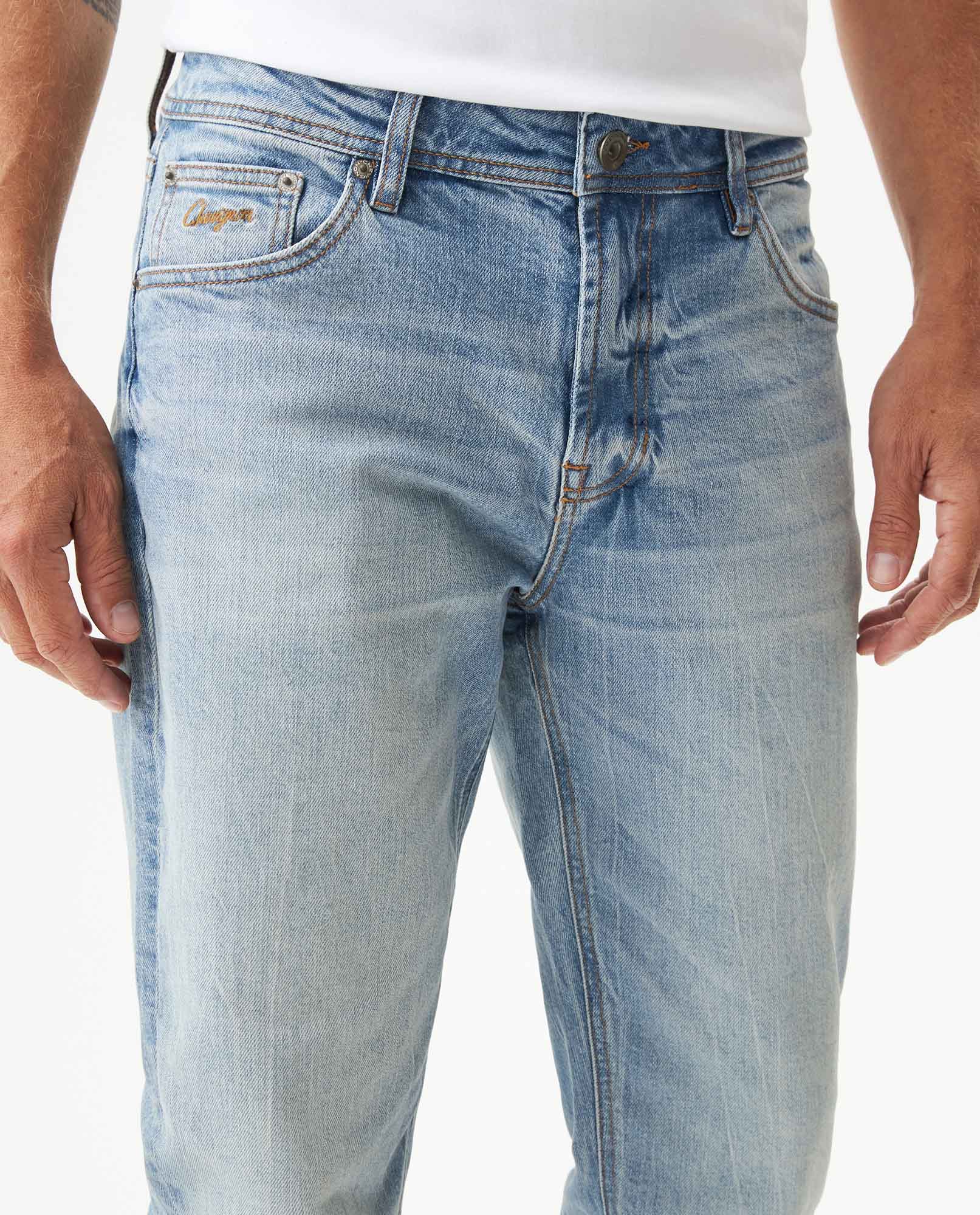 Men's Morrison Slim Light Wash Jeans in Cotton Stretch Blend, Mariner 339G014 - 4