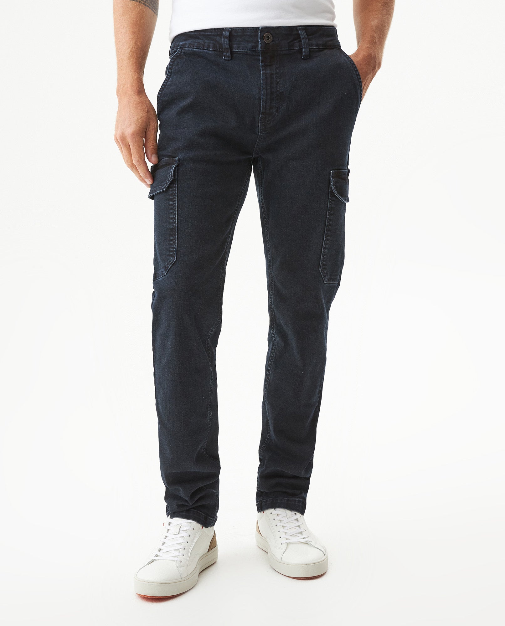 Men's Morrison Cargo Slim Fit Ultra Dark in Recycled Cotton Blend, Sparkle 339G015 - 1