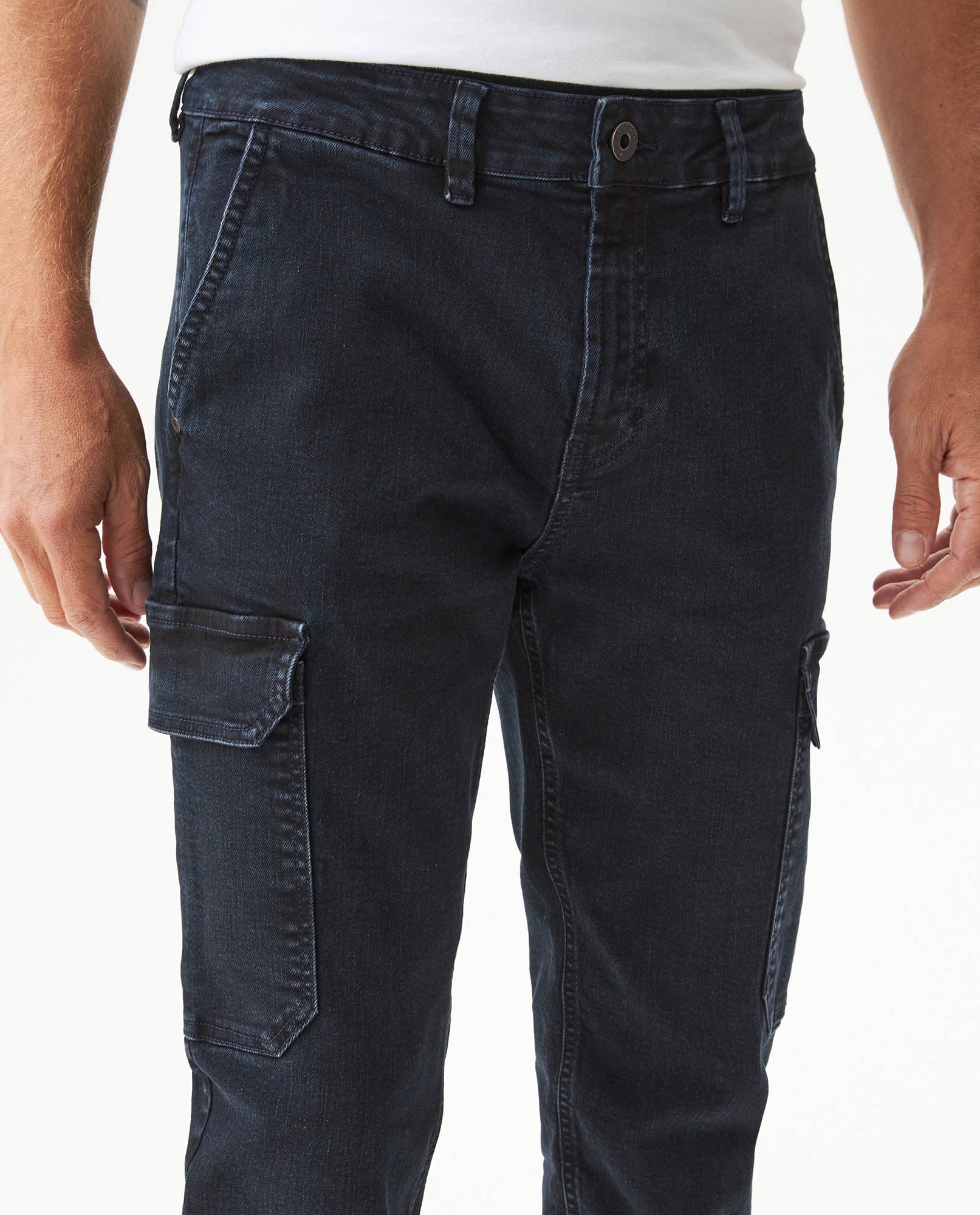Men's Morrison Cargo Slim Fit Ultra Dark in Recycled Cotton Blend, Sparkle 339G015 - 4