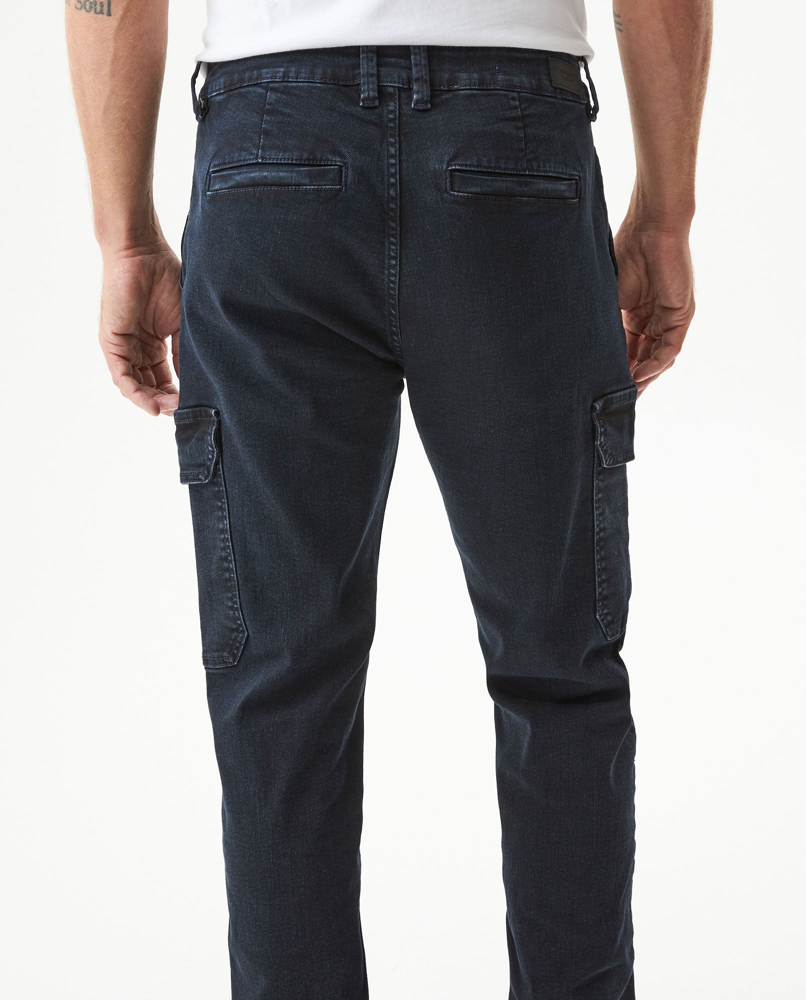 Men's Morrison Cargo Slim Fit Ultra Dark in Recycled Cotton Blend, Sparkle 339G015 - 6