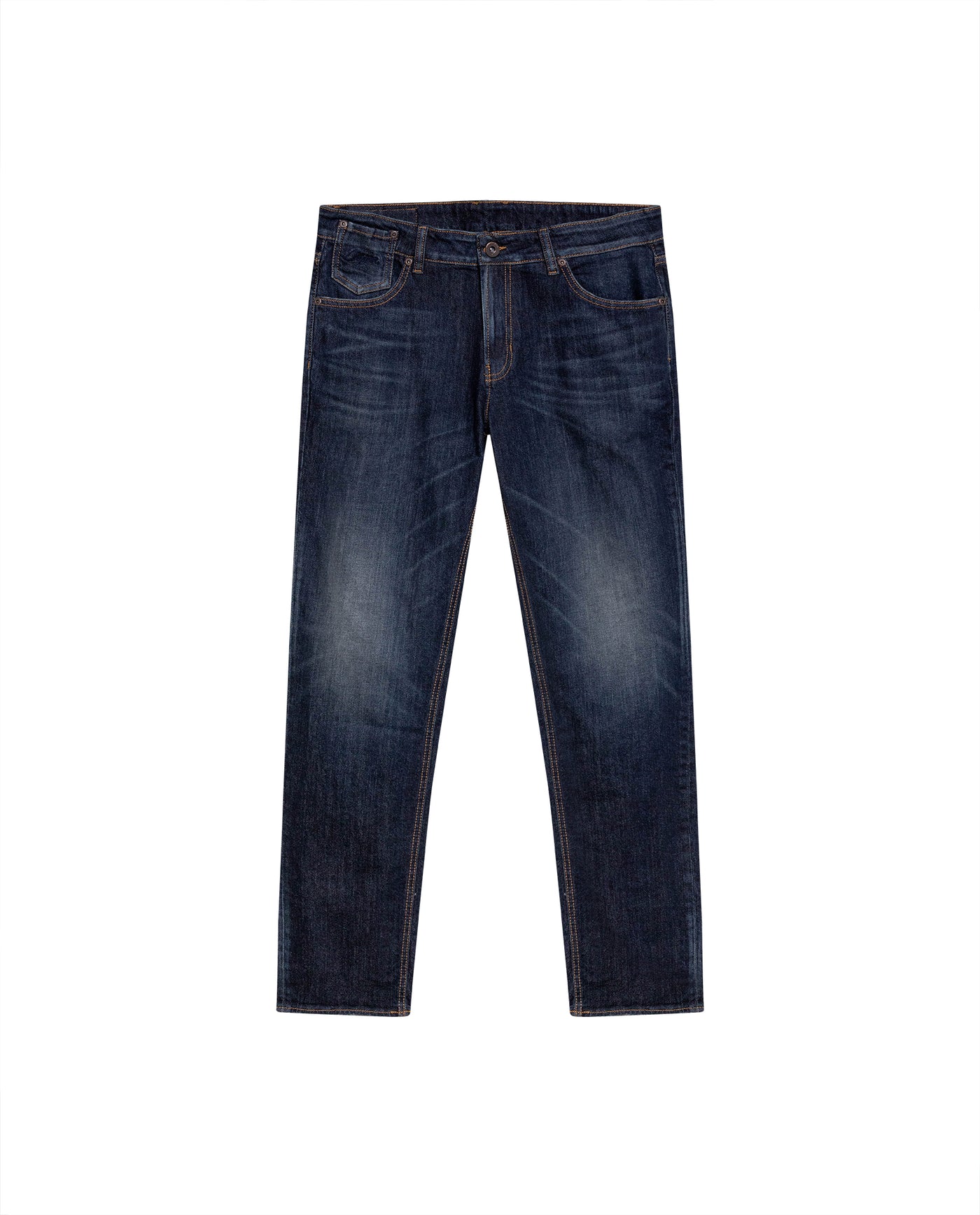 Men's Morrison Straight Ultra Dark Classic Jeans in Cotton Stretch Blend, Jetty - 1