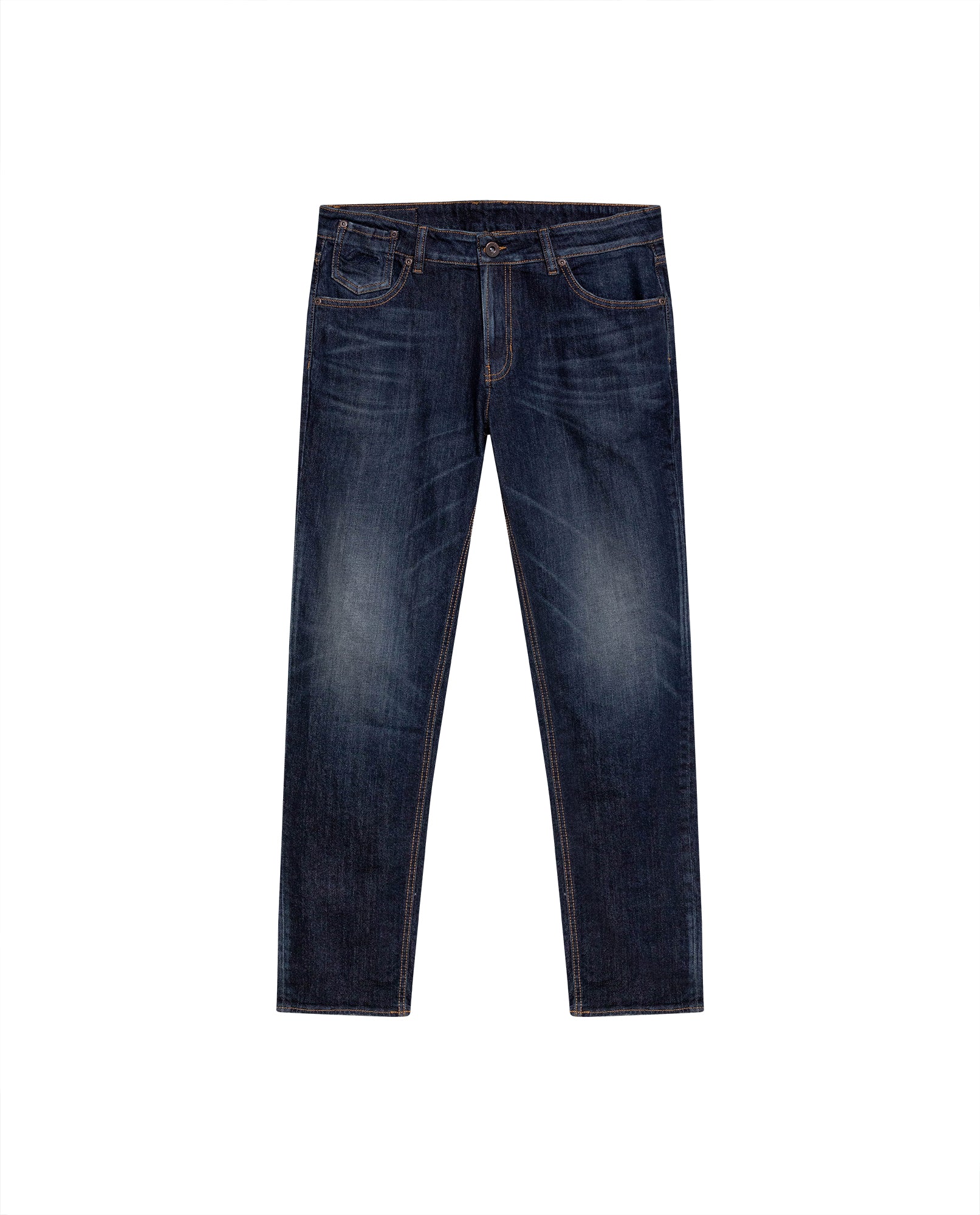 Men's Morrison Straight Ultra Dark Classic Jeans in Cotton Stretch Blend, Jetty - 1
