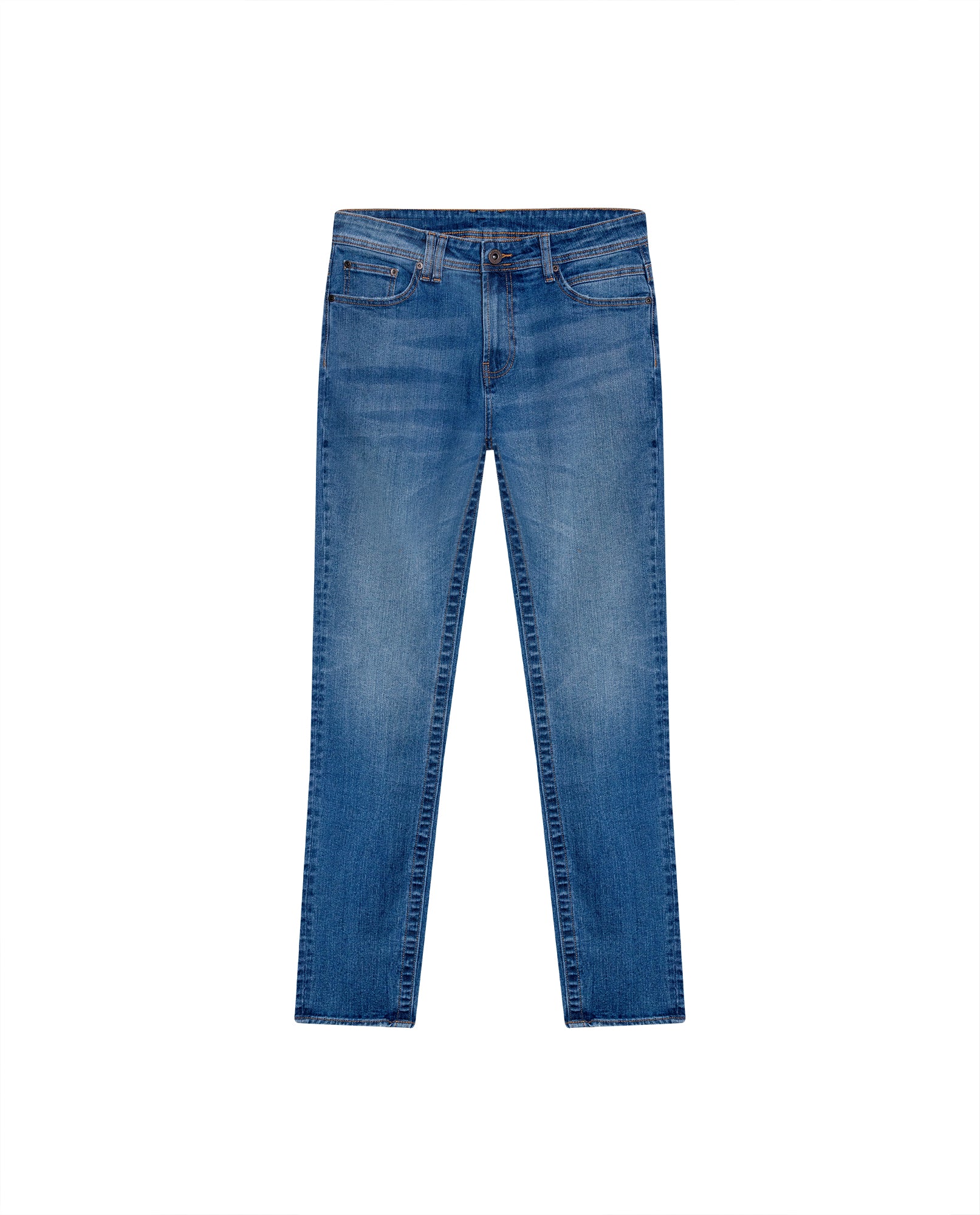 Men's Famous Skinny Fit Medium Wash Jeans in Cotton Stretch Blend, Starlight 339G017 - 2