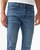 Men's Famous Skinny Fit Medium Wash Jeans in Cotton Stretch Blend, Starlight 339G017 - 4