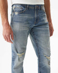 Men's Famous Light Wash Jeans in Cotton Stretch Blend, Dockside 339G020 - 4