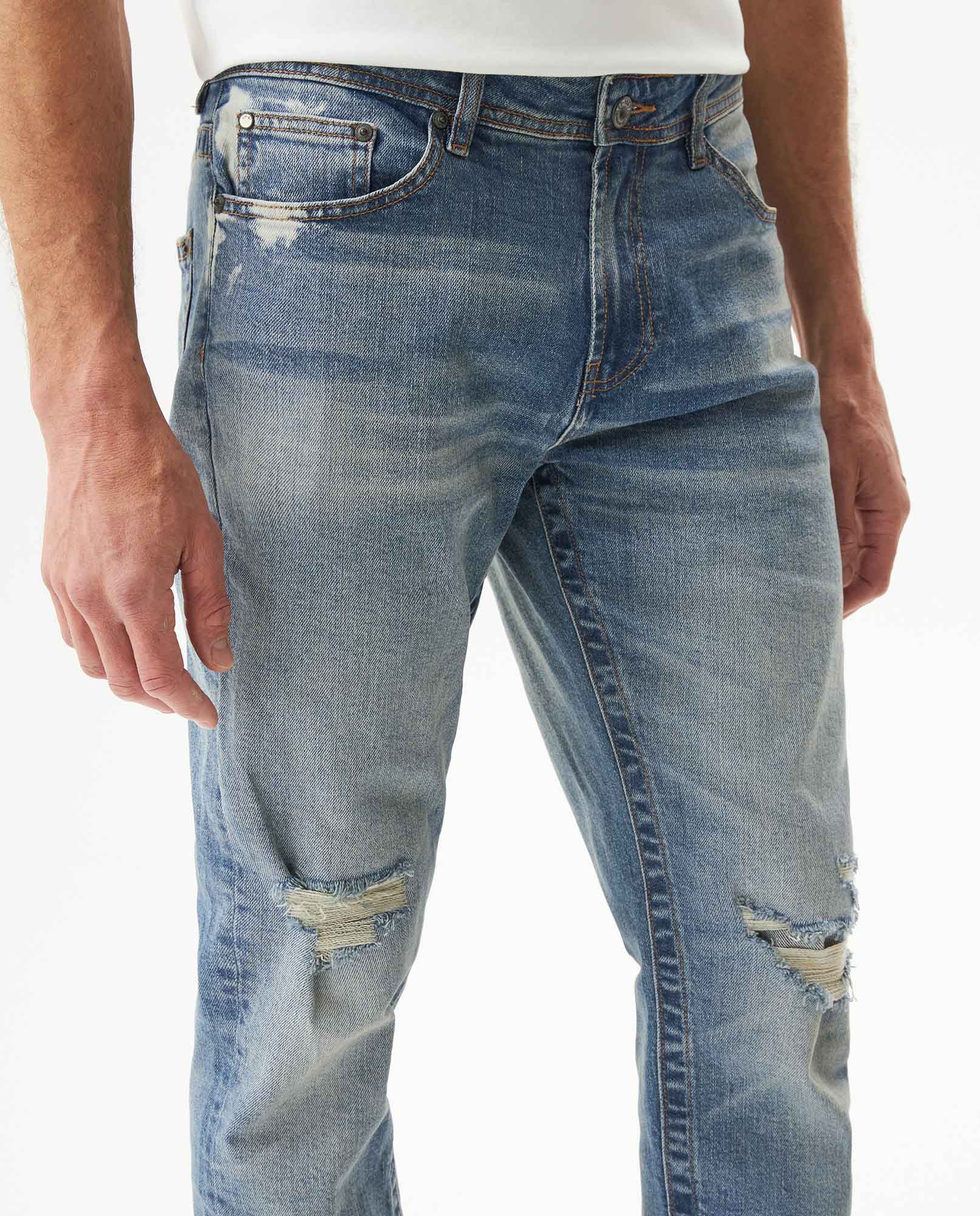 Men's Famous Light Wash Jeans in Cotton Stretch Blend, Dockside 339G020 - 4