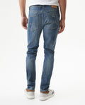 Men's Famous Skinny Fit Medium Wash Jeans in Organic-Cotton Stretch Blend, Festivity 339G021 - 5
