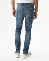 Men's Famous Skinny Fit Medium Wash Jeans in Organic-Cotton Stretch Blend, Festivity 339G021 - 5
